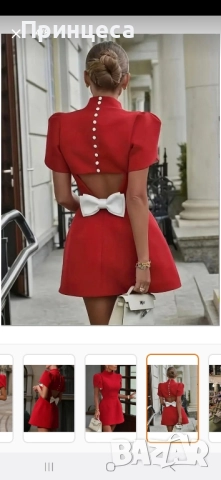 Червена рокля! НОВО, снимка 2 - Рокли - 52472263