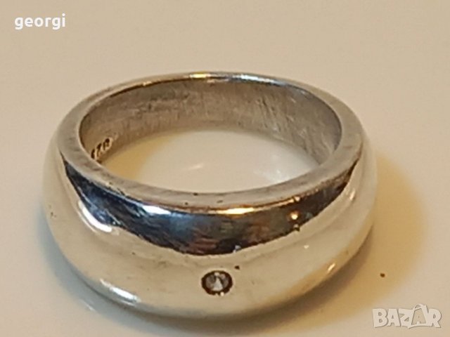 Сребърен пръстен с камък, снимка 7 - Пръстени - 39075098