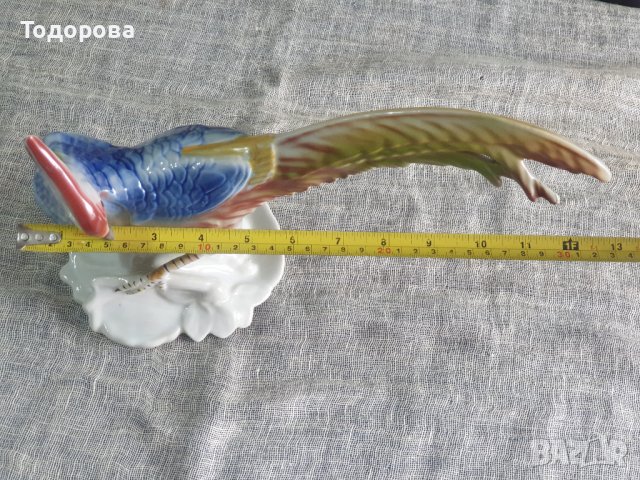 Голяма порцеланова фигура на папагал., снимка 8 - Антикварни и старинни предмети - 38184967