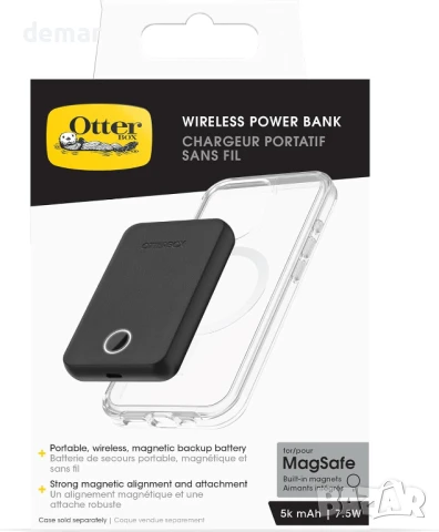 Безжична външна батерия OtterBox за MagSafe, 5000 mAh, черна, снимка 7 - Външни батерии - 51215196