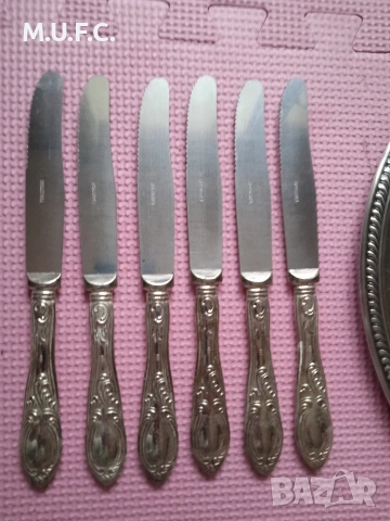 Комплект ножове сребро печат 800, снимка 9 - Антикварни и старинни предмети - 53302934