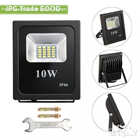 ECOWHO прожектор - LED 10 W, 820 lm, 5000 K, IP 66, снимка 5 - Лед осветление - 27466346