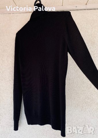 UNIQLO тънко черно поло унисекс100% меринос, снимка 11 - Блузи с дълъг ръкав и пуловери - 40634479