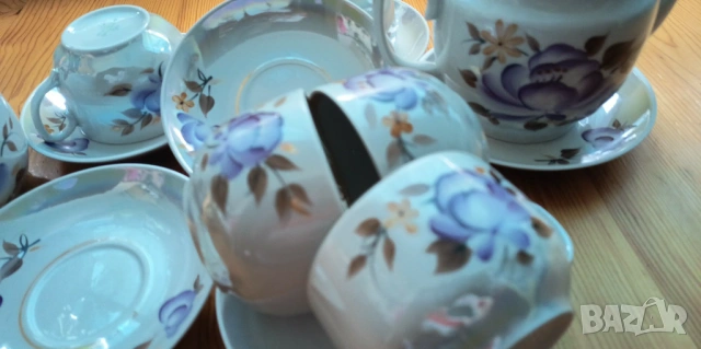 Винтидж порцеланов сервиз "Дружковка" (СССР, 1970-те) - безупречно състояние, снимка 13 - Сервизи - 53393336