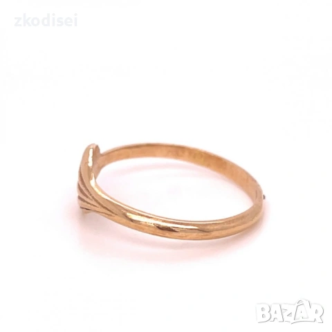 Златен дамски пръстен 2,24гр. 14кр. проба:585 размер:60 модел:26779-1, снимка 2 - Пръстени - 53116221