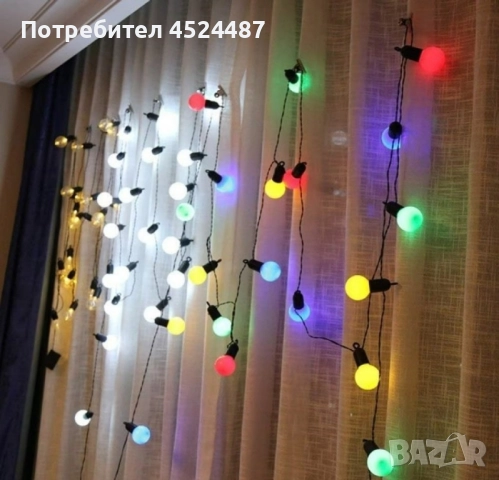 Гирлянд от крушки с цветни светлини, снимка 3 - Други - 51466316