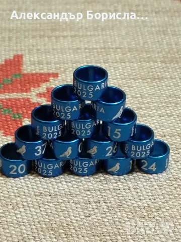 Пожизнени пръстени за 2025 г., снимка 2 - За птици - 48763435