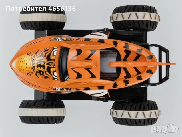 Hot wheels monster truck Tiger Кола с дистанционно Тигър 1:15, снимка 3 - Коли, камиони, мотори, писти - 52731587
