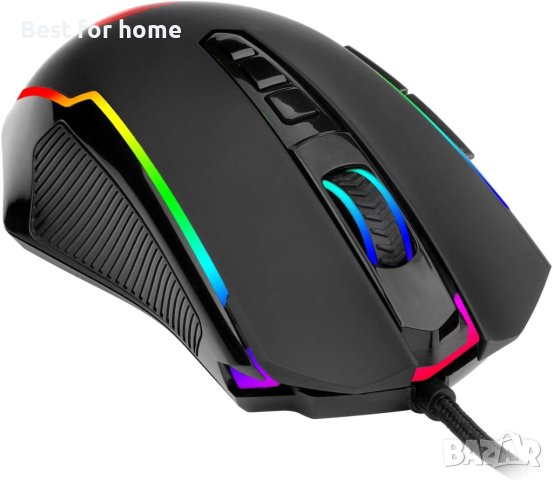 Redragon M910,геймърска мишка с 16,8 милиона RGB цветна подсветка, удобен захват, 9 бутона, снимка 4 - Клавиатури и мишки - 43323016