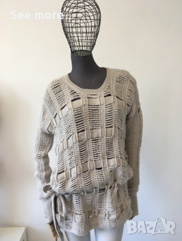 BCBGMAXAZRIA Oversized Alpaca дамска туника S, снимка 4 - Блузи с дълъг ръкав и пуловери - 52789506