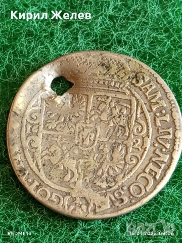 Сребърна монета 1621г. Орт Сигизмунд IV Полша за КОЛЕКЦИЯ 52577