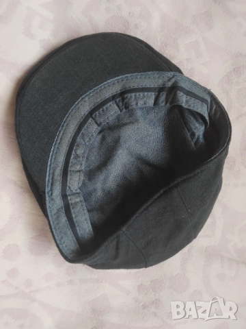 Мъжки ленен син каскет, снимка 2 - Шапки - 52482772