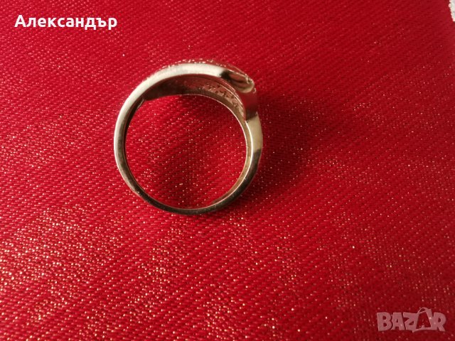 Дамски златен пръстен 14к 3.16 гр. 18мм, снимка 3 - Пръстени - 43369161