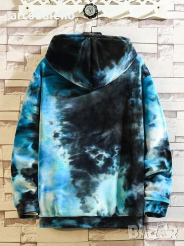 Моден мъжки суичър с реверсивна подплата от гингам, 2цвята , снимка 3 - Суичъри - 43442547