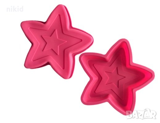 Пентаграм релефна Звезда средна силиконова форма молд силиконов калъп дълбока отливка гипс, снимка 2 - Форми - 28812539