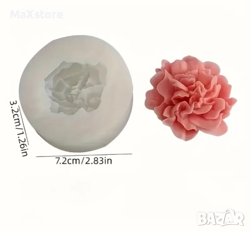 3D карамфил Силиконов молд форма за свещи гипс сапун смола фондан за декорация на торта , снимка 3 - Форми - 52005207