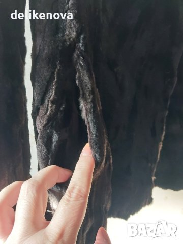 Уникално Кожено палтенце от естествен косъм. Размер М, снимка 5 - Палта, манта - 42970626