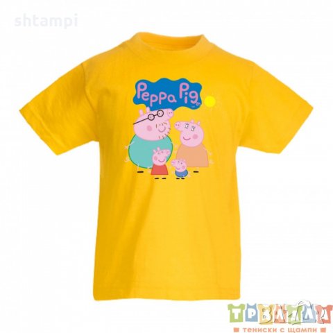 Детска тениска Peppa pig Family 1, снимка 1 - Детски тениски и потници - 33167894