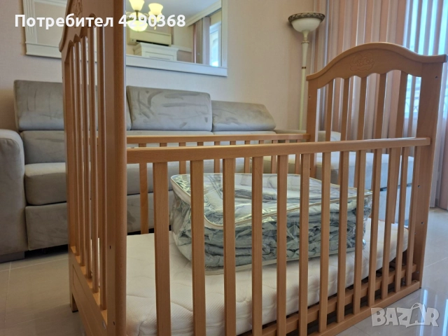 Продавам бебешка кошара ,матрак и комплект в топ състояние , снимка 3 - Кошарки - 52418388