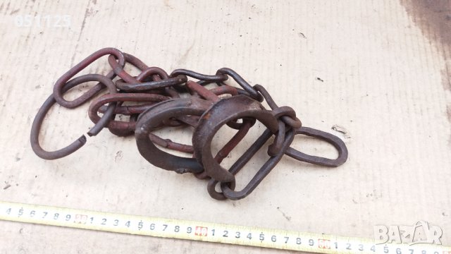 комплект ковани възрожденски белезници, пранги, окови , снимка 11 - Антикварни и старинни предмети - 37677240