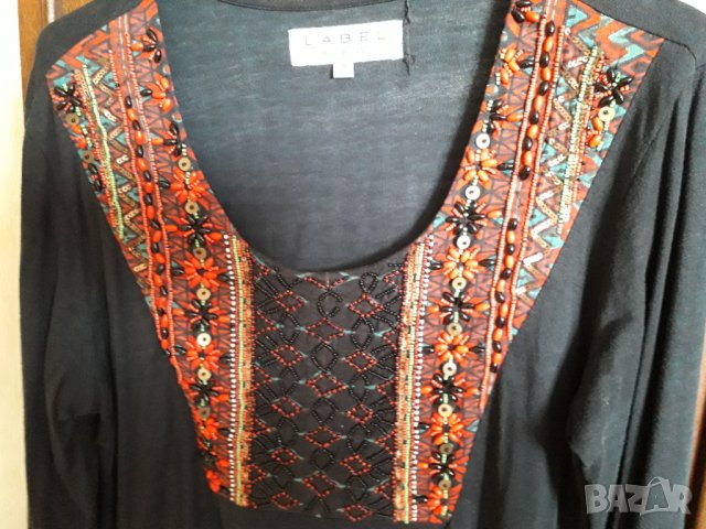 Оригинална дамска туника с мъниста, снимка 2 - Туники - 34774082