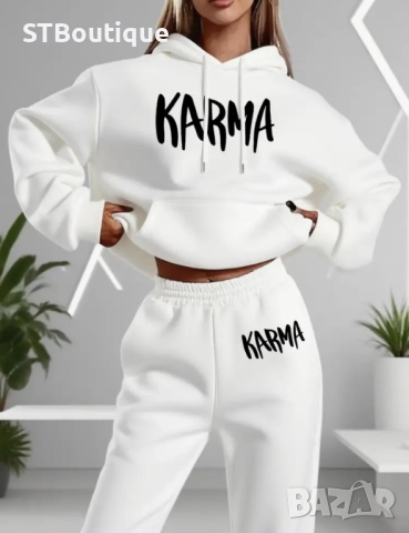 🌟 ДАМСКИ ЕЖЕДНЕВЕН КОМПЛЕКТ "КАРМА" – С КАЧУЛКА В 4 ЦВЯТА| STBoutique, снимка 12 - Спортни екипи - 52009622