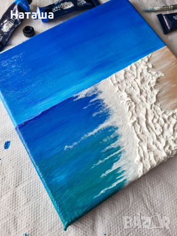 Картина на платно 20х20 с акрил, снимка 2 - Картини - 52217608