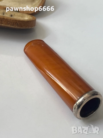 Стар кехлибарен държач за пури, снимка 5 - Антикварни и старинни предмети - 51640098