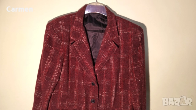 Червено българско сако, снимка 3 - Сака - 52429778