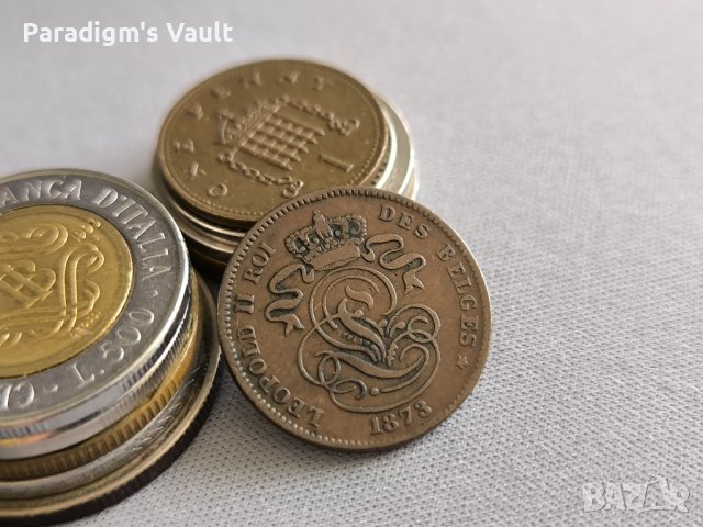 Монета - Белгия - 2 цента | 1873г., снимка 2 - Нумизматика и бонистика - 43353213