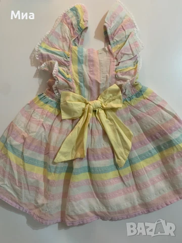 Бебешка цветна рокличка за момиченце Cumino kids wear, снимка 2 - Бебешки рокли - 50502182