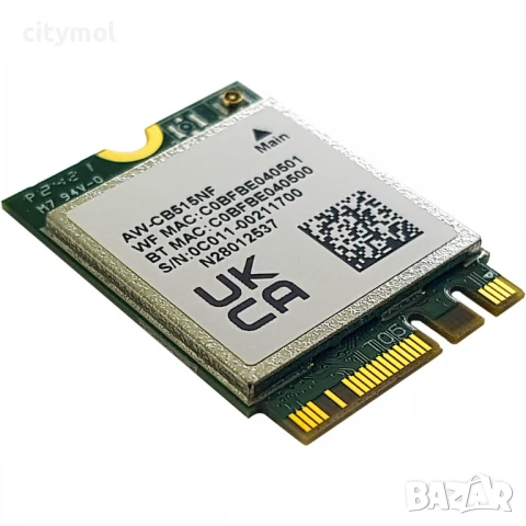 Wi FI карта Realtek AW-CB515NF 802.11ac/abgn Wlan+Bluetooth 4.1 M.2 2230 WiFi Card Wireless, снимка 2 - Мрежови адаптери - 51353062
