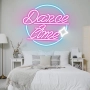 Нов Розов Dance Time Неон за Спалня Студио Бар USB Осветление Led 36см, снимка 4