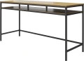 Офис бюро c дървен плот Loft24 21209966 метална рамка офис бюро работна маса, снимка 4
