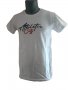 Бяла тениска с изпъкнал надпис, снимка 1 - Тениски - 37437773