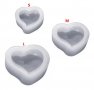 3D 3 Размера Заоблено сърце силиконов молд фондан за шоколад гипс смола бижута украса, снимка 2