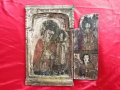 Много Стара Икона Триптих 18век-19Век, снимка 1 - Антикварни и старинни предмети - 32712905