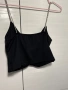 Черен топ с бляскави презрамки, снимка 3