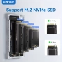EAGET кутия за M.2 NVMe SSD, USB 3.2 Gen 2 (10 Gbps), прозрачна с RGB, PCI-E M2 M-Key 2280 2260 2242, снимка 2