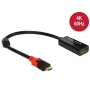 DeLOCK USB адаптер, USB-C към DisplayPort, черен, 20cm, 4K 60Hz, снимка 1