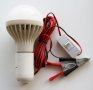 LED работна лампа 12V 9W с кабел и щипки за акумулатор, On/Off ключ, за риболов, къмпинг, снимка 5