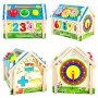 Сортер къщичка, дървен детски сортер, образователна интерактивна играчка, игра подарък за дете