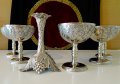 Посребрен сервиз чаши за вино,шампанско 2 бр. , снимка 11