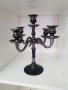 Свещник за пет свещи - алуминий, в черно и златно или черно и сребърно, снимка 4