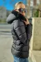 Дамско яке City Angels с подвижна качулка и пух, Черно, снимка 2