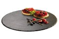 Въртящо се каменно плато за сервиране кръгло 32 cm Каменна плоча за сервиране , снимка 1 - Аксесоари за кухня - 44049167