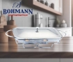 Съд за затопляне Bohmann, 3л. правоъгълен, 2свещи, Стоманен капак, Стъкло, Инокс, снимка 6