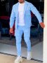 Мъжки ежедневен едноцветен комплект от две части, 4цвята , снимка 5