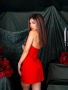 Стилна Червена Дамска Рокля , снимка 6