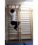 Мултифункционална шведска стена за гимнастика - 230 х 80 см - Лакирана - 14 Стъпала